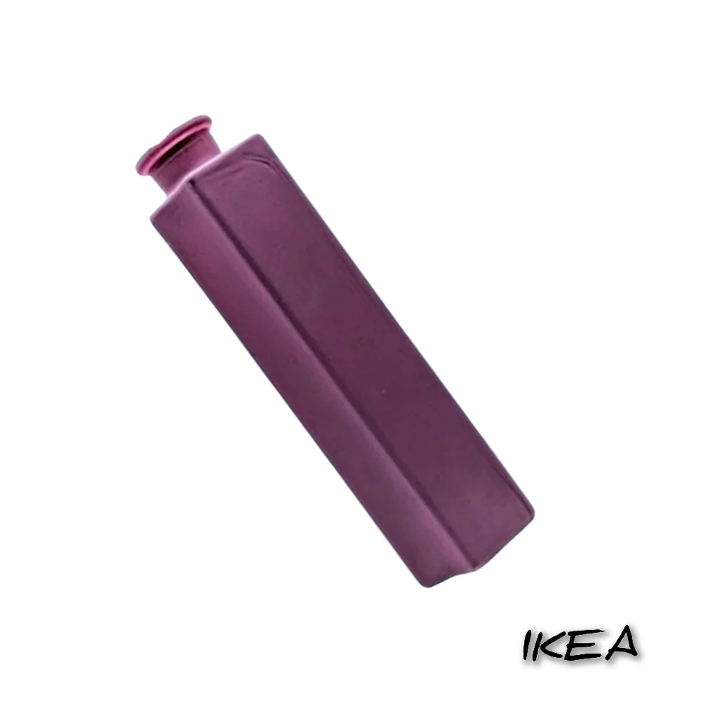 IKEA Tall Rectangular Glass Vase in Plum / Dark Pink 8